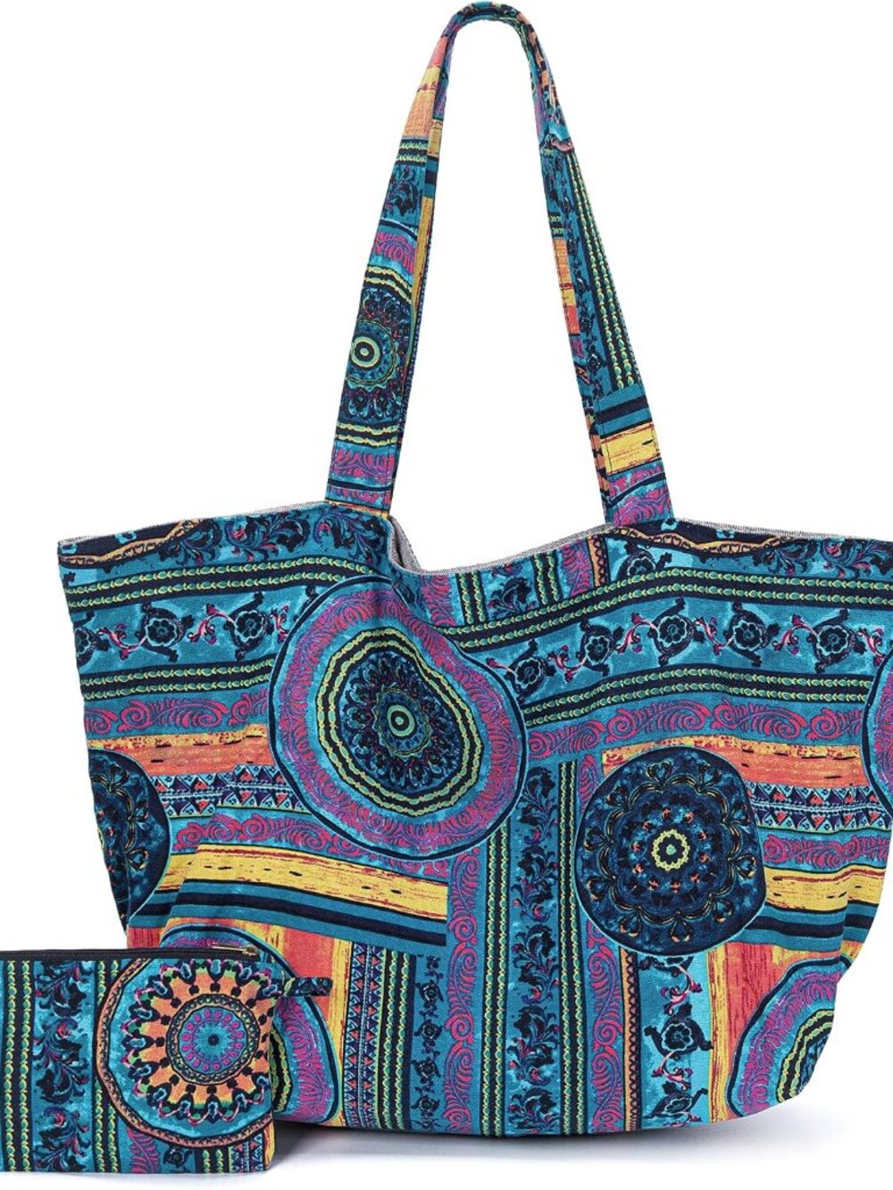 Women Hippie Tote Hand Bag Large Capacity Bohemian Bag Portable Tourist Shoulder